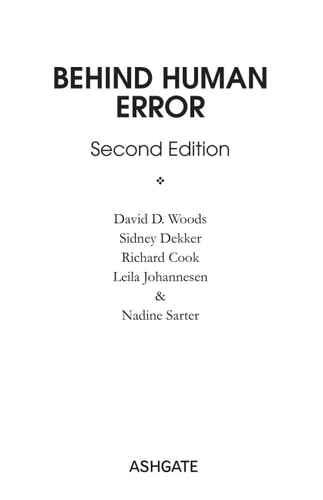 Behind Human Error