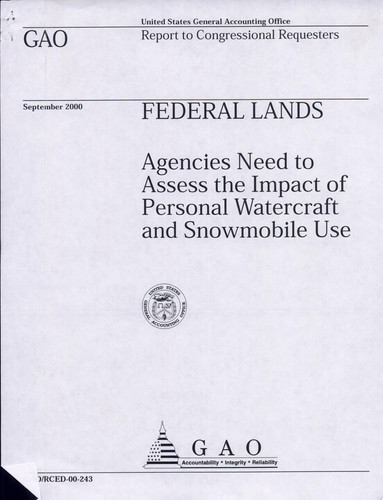 Federal Lands Agencies Need to Assess the Impact of Personal Watercraft and Snowmobile Use