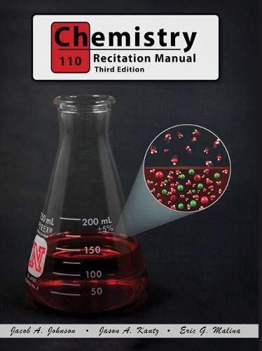 Chemistry 110 Recitation Manual