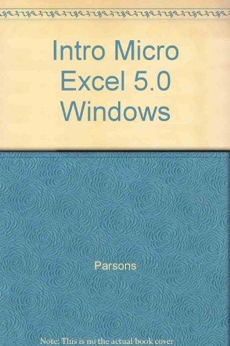 Microsoft Excel 5.0 for Windows Introductory