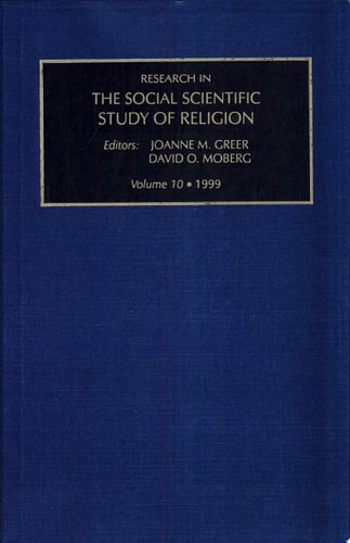 Research in the Social Scientific Study of Religion.v.10