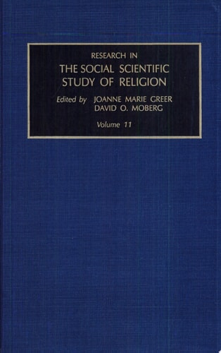 Research in the Social Scientific Study of Religion Vol. 11