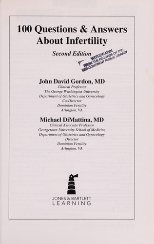 100 Questions & Answers About Infertility .