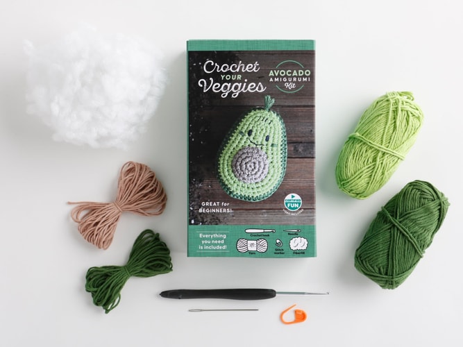 Crochet Your Veggies Amigurumi Kit: Avocado