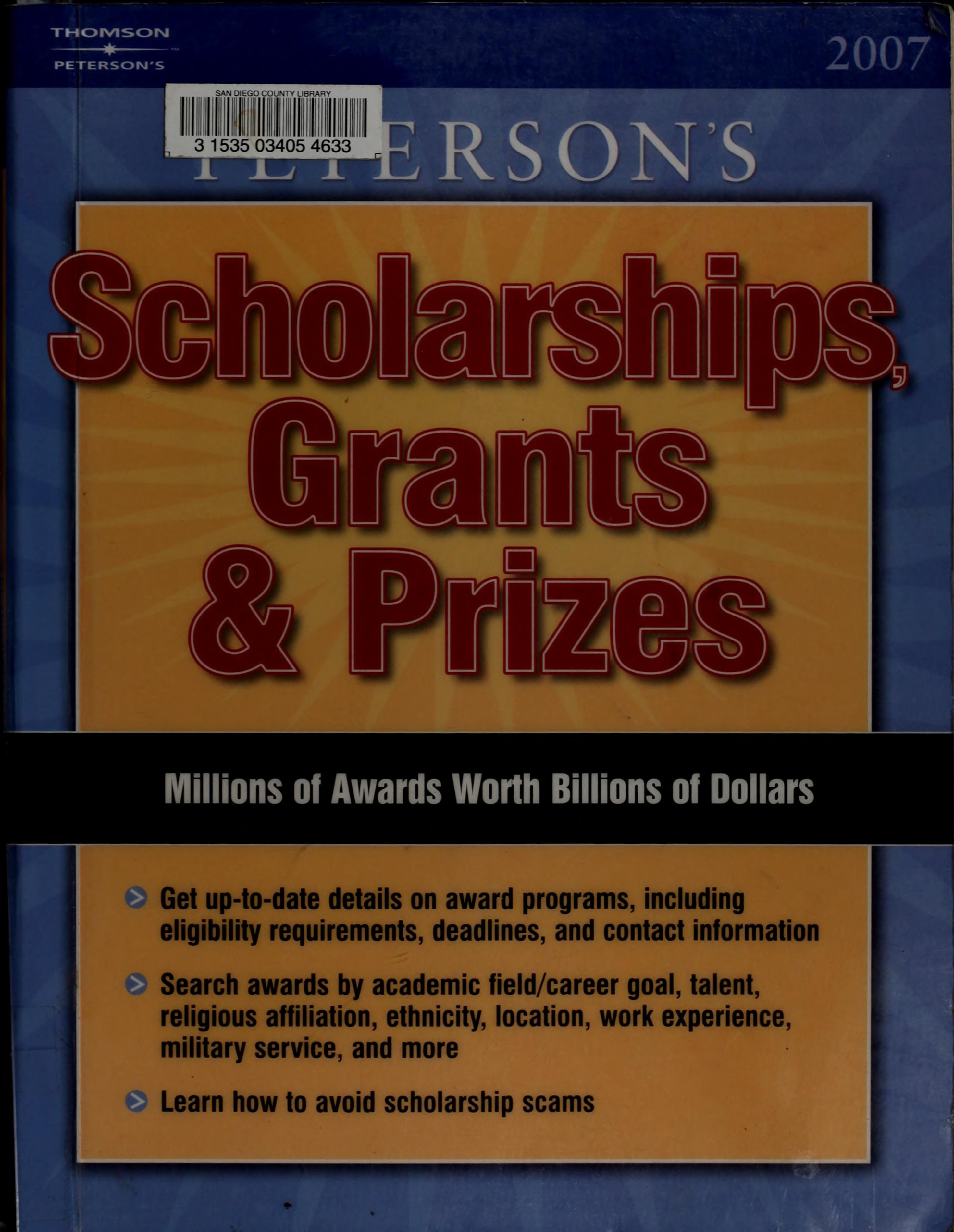 Peterson's Scholarships, Grants & Prizes 2007