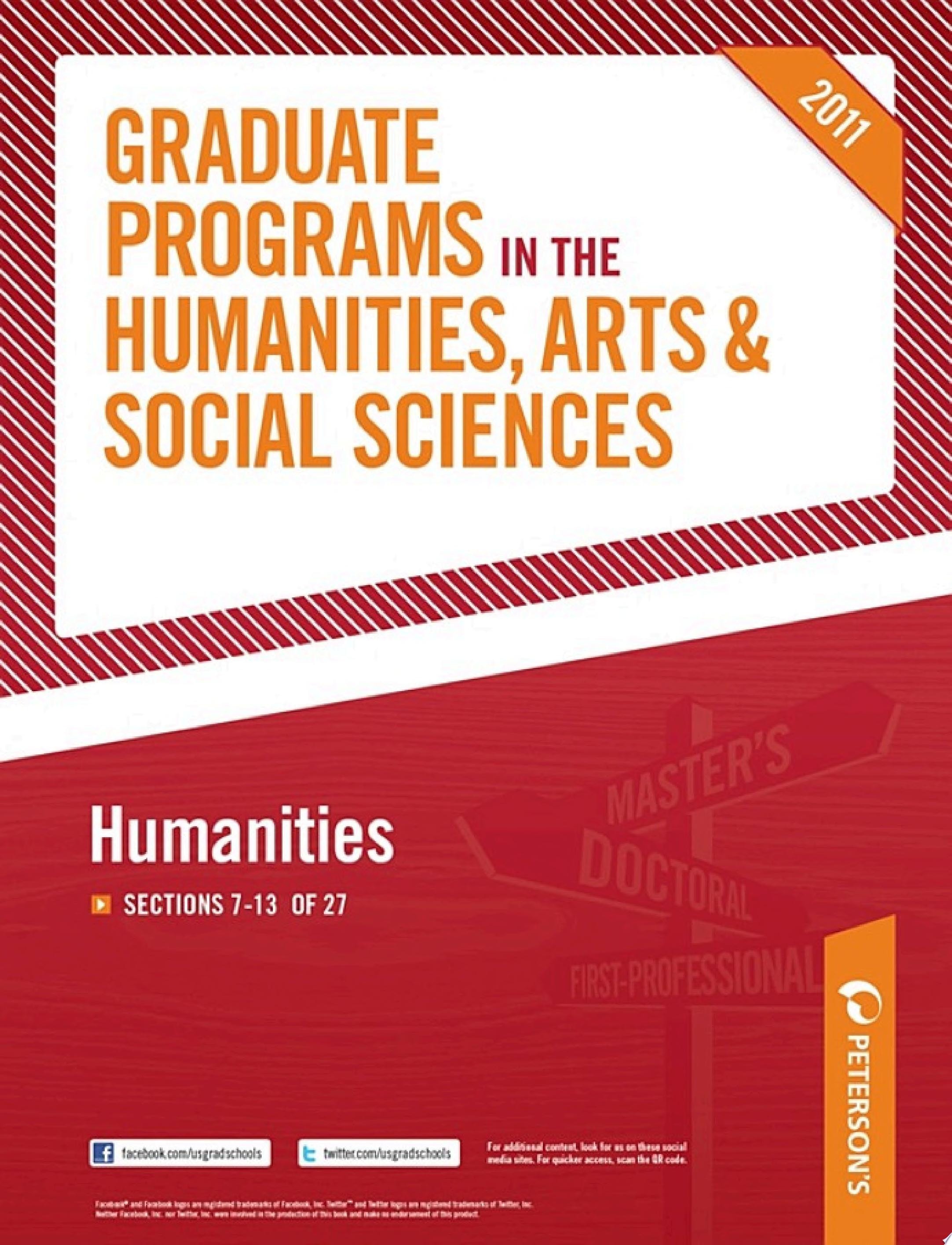 Peterson's Graduate Programs in the Humanities 2011