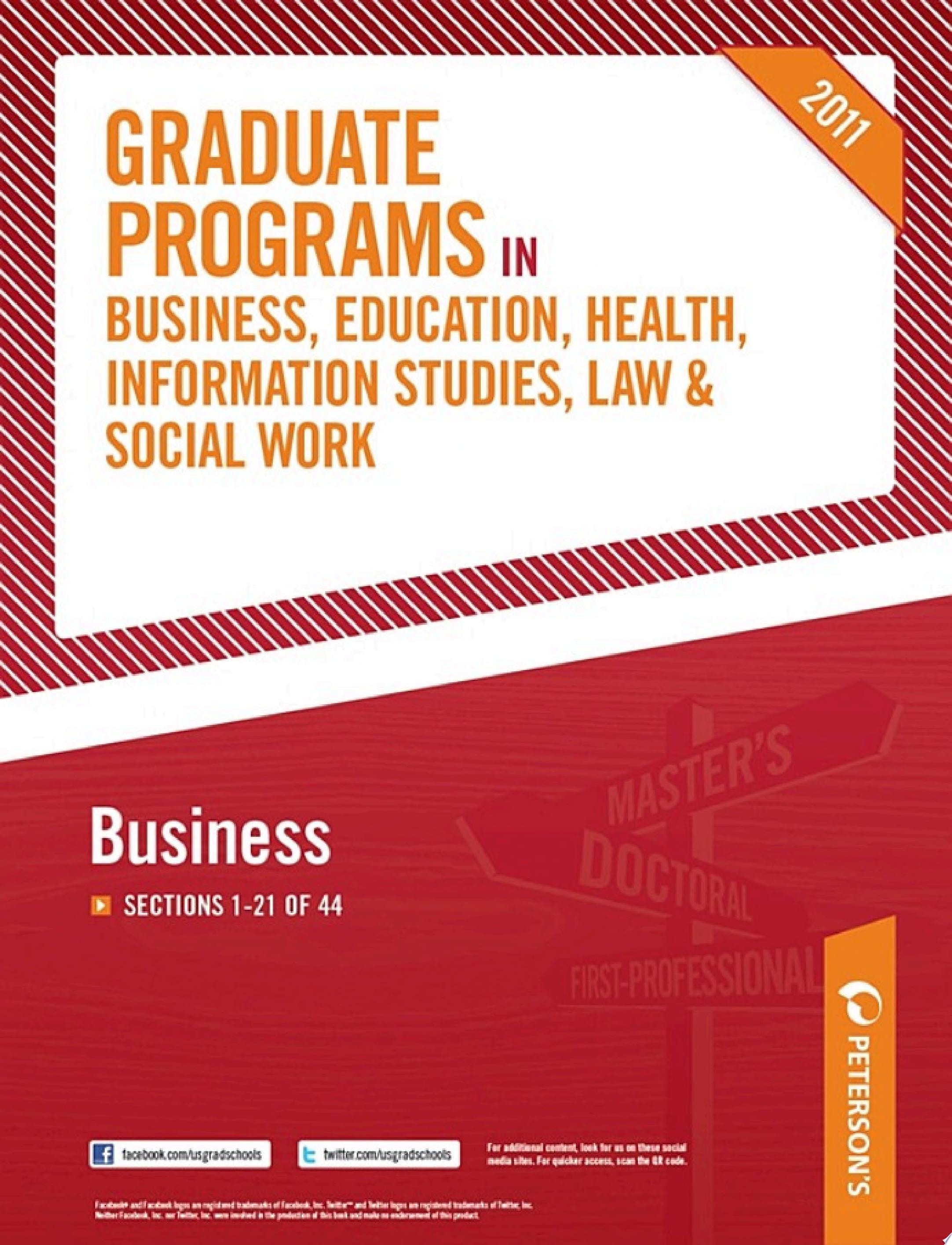 Peterson's Graduate Programs in Business 2011