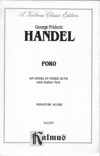 Poro (1731): Italian Language Edition, Miniature Score (Kalmus Edition) (Italian Edition)