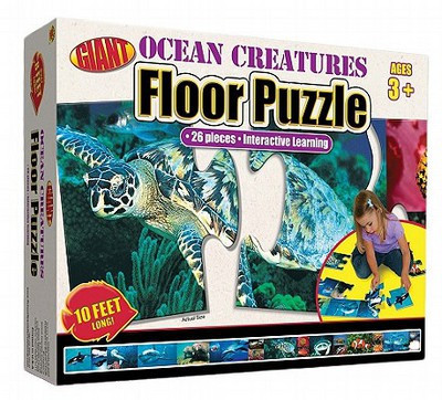 Ocean Creatures Floor Puzzle: 26 Pieces - Interactive Learning (brighter Child Giant Floor Puzzles)