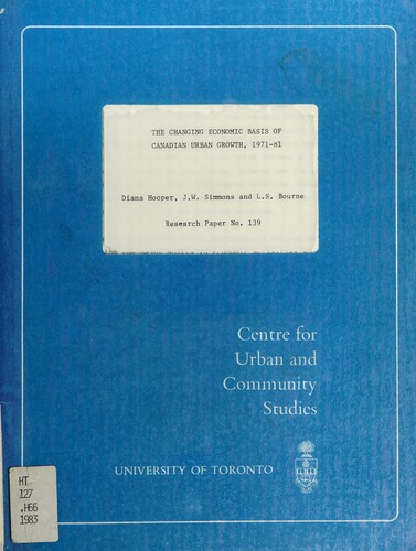 The Changing Economic Basis of Canadian Urban Growth, 1971-81
