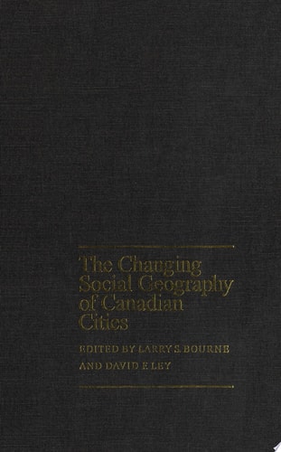 Changing Social Geography of Canadian Cities
