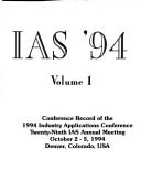 1994 IEEE Industry Applications Meeting