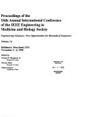 Proceedings of the 16th Annual International Conference of the IEEE Engineering in Medicine and Biology Society