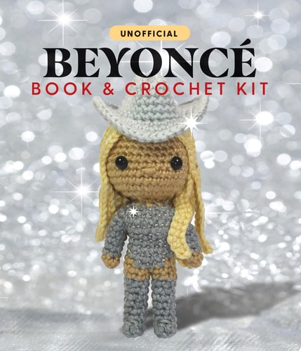 Unofficial Beyoncé Book and Crochet Kit Includes Everything to Crochet Your Own Beyoncé - Beyoncé Book, 4 Colors of Yarn, Crochet Hook, Beads, Yarn and Beading Needles, Plastic Safety Eyes, Fiberfill Stuffing