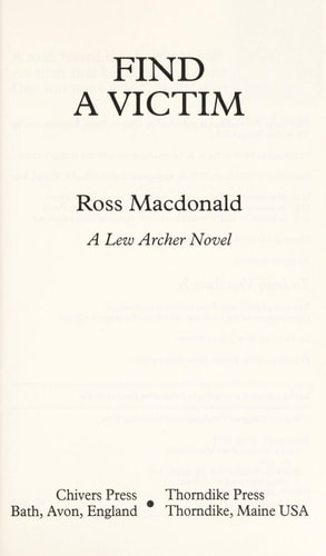 Edition published by G.K. Hall & Company