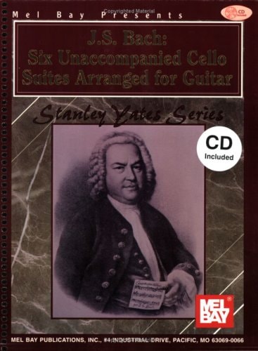 Mel Bay J. S. Bach: Six Unaccompanied Cello Suites Arranged for Guitar (Book & CD)