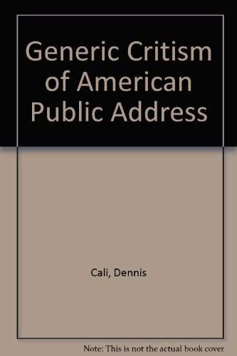 Generic Criticism of American Public Address