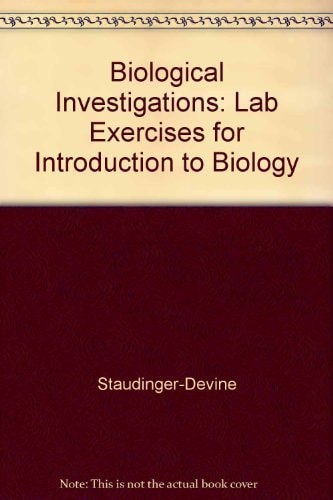 Biological Investigations Lab Exercises for Introduction to Biology