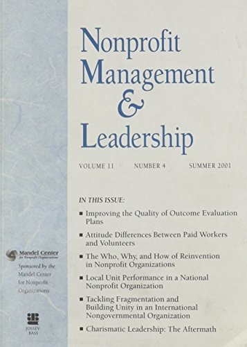 Nonprofit Management and Leadership, Summer 2001