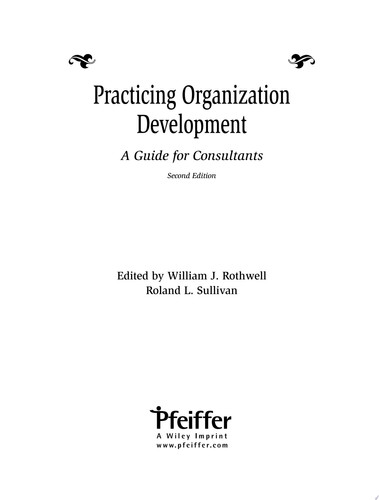 Practicing Organization Development A Guide for Consultants
