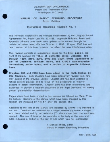 Manual of Patent Examining Procedure