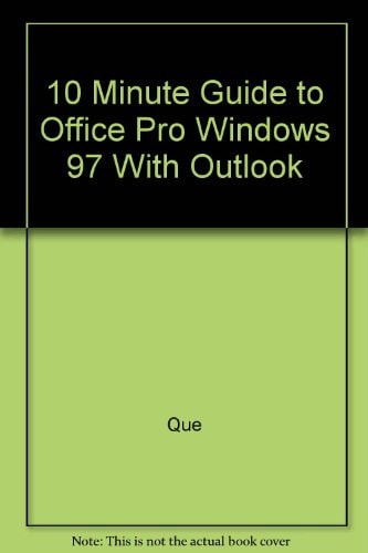 10 Minute Guide to Office Pro Windows 97 with Outlook Bundle