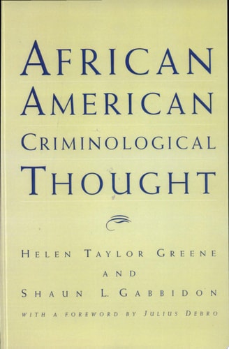 African American Criminological Thought Authority, Autonomy, and Passion in Tocqueville's Democracy in America