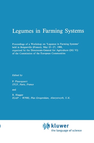 Legumes in Farming Systems (Developments in Plant and Soil Sciences, 37)