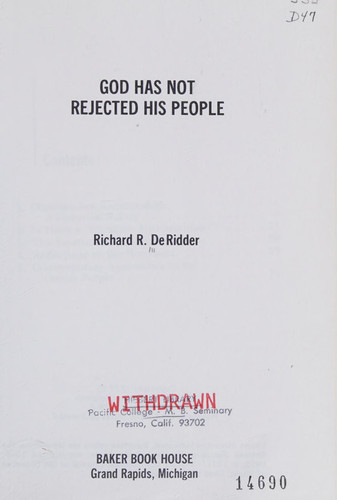 God Has Not Rejected His People
