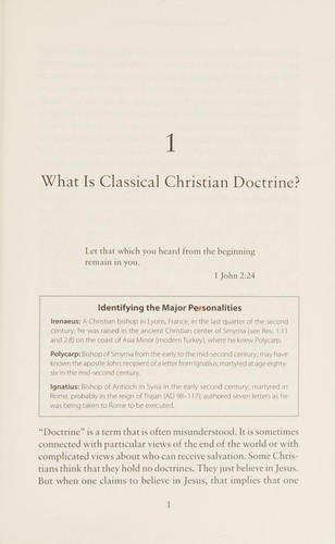 Classical Christian Doctrine Introducing The Essentials Of The Ancient Faith