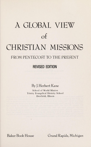A global view of Christian missions from Pentecost to the present,