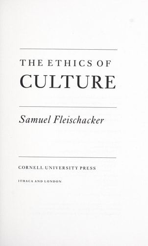 The Ethics of Culture