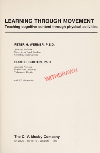 Learning Through Movement: Teaching Cognitive Content Through Physical Activities