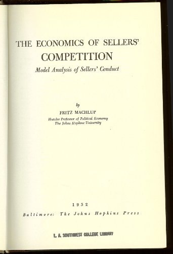 The Economics of Sellers' Competition