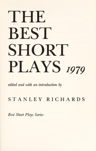 The Best Short Plays 1979
