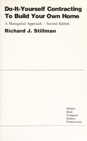 Do-it-yourself contracting to build your own home: a managerial approach