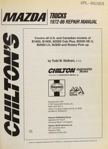 Mazda Trucks, 1972-86