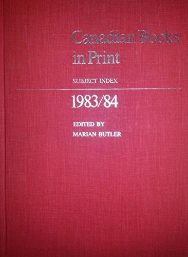 Canadian Books in Print 1983-84