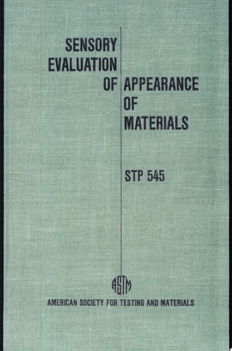 Sensory Evaluation of Appearance of Materials