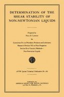 Determination of the Shear Stability of Non-Newtonian Liquids