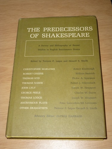 The Predecessors of Shakespeare: A Survey and Bibliography of Recent Studies in English Renaissance Drama