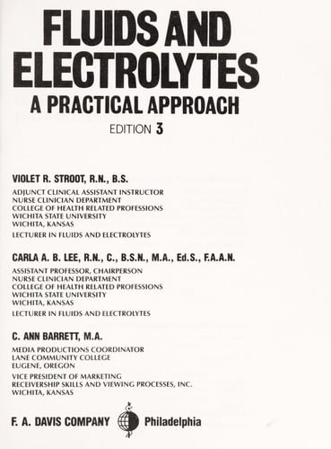 Fluids and Electrolytes: A Practical Approach