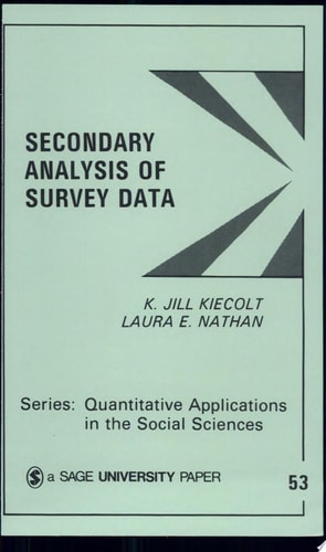 Secondary Analysis of Survey Data