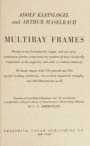 Multibay Frames