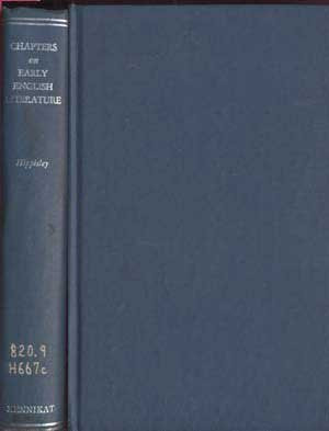 Chapters on Early English Literature,
