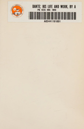 Dante: His Life and Work