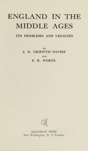 England in the Middle Ages Its Problems and Legacies