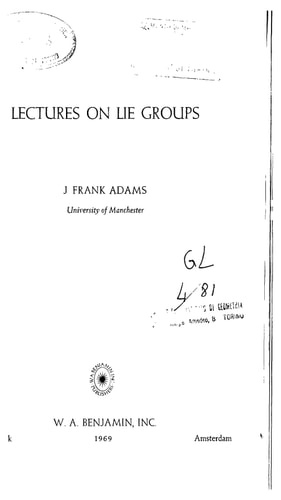Lectures on Lie Groups (Making of Modern Freedom)