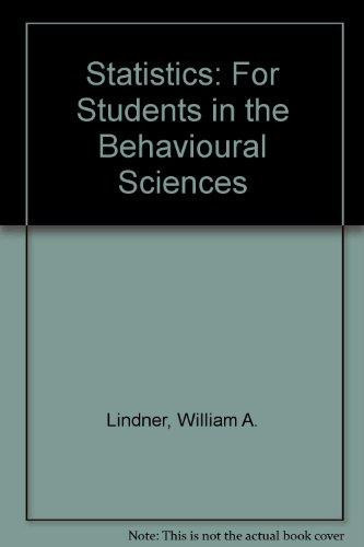 Statistics for Students in the Behavioral Sciences