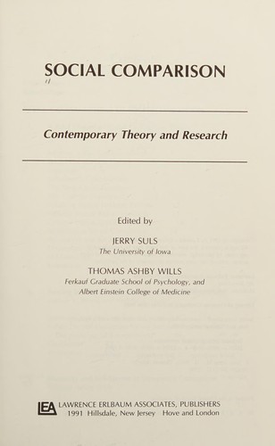 Social Comparison: Contemporary Theory and Research